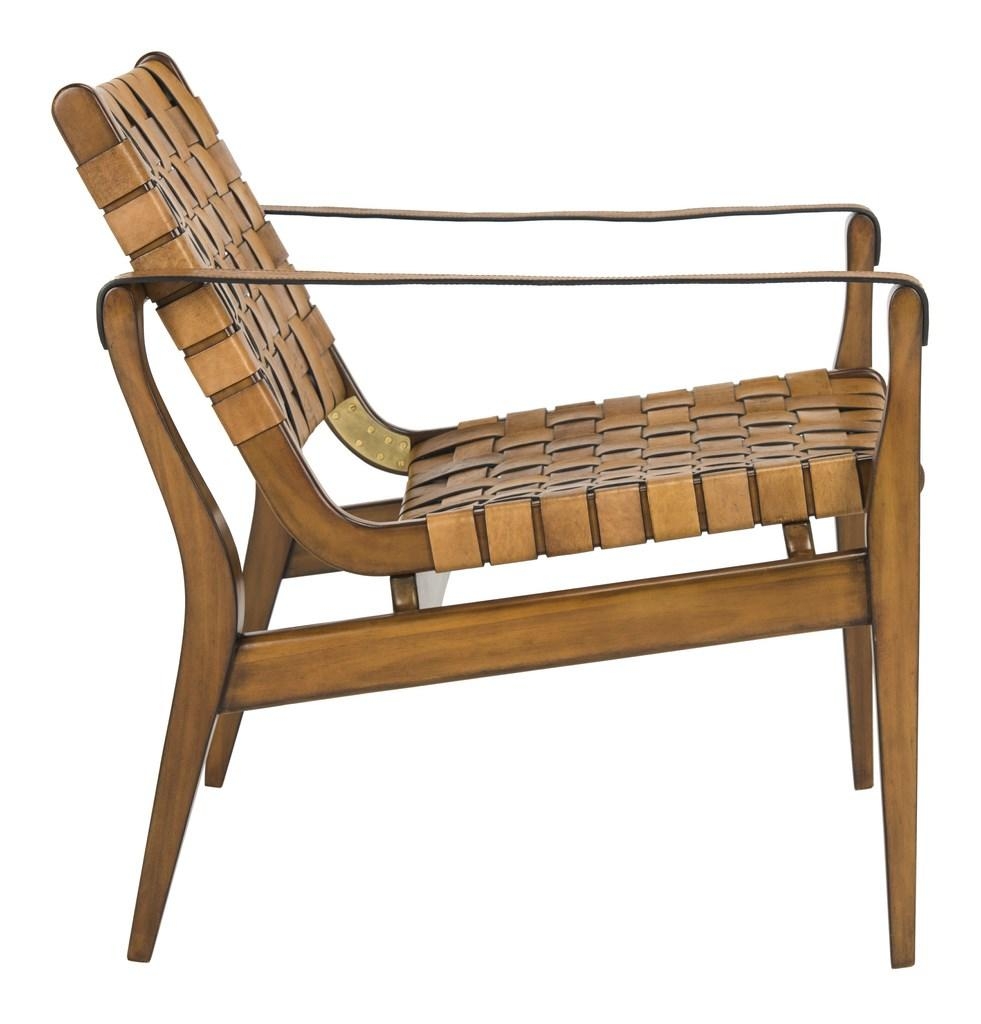 Dilan Leather Safari Chair - Brown - Arlo Home - Image 4