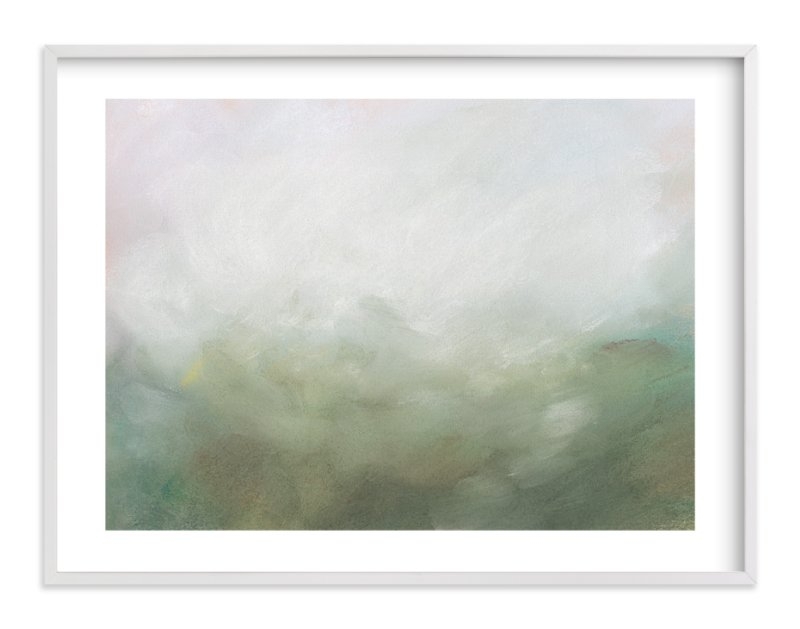 Morning mist - 30x40 - White Wood Frame - White Border - Image 0