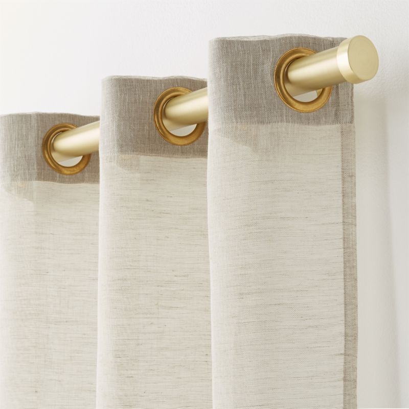 Natural Linen Sheer 52x96 Curtain Panel - Image 1