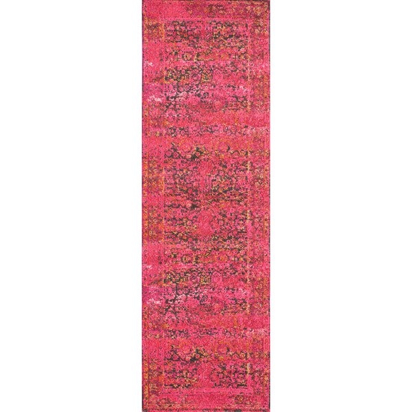 nuLOOM Traditional Vintage Modern Cherry Pink Runner Rug (2'6 x 8') - Image 0