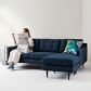 Drake Mid-Century Flip Sectional, Poly, Twill, Regal Blue, Chocolate (Drake Reversible Sectional) - Image 4