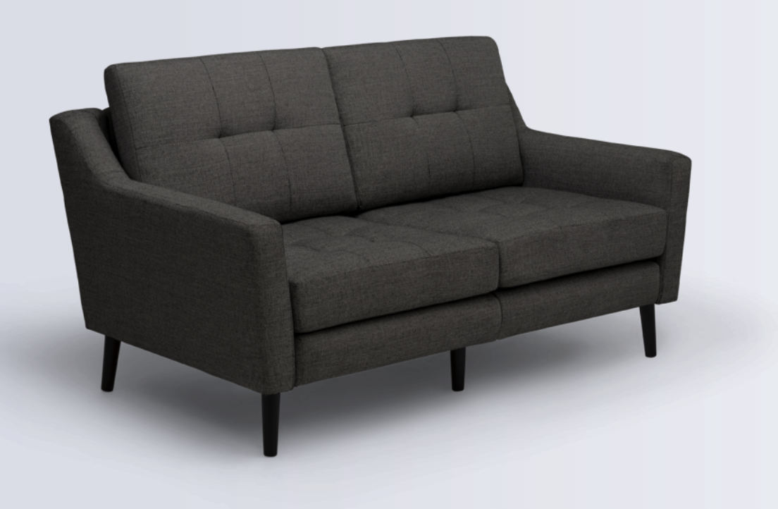 Love seat in charcoal - Image 0