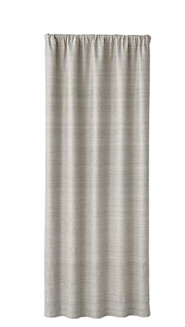 Silvana Grey Silk Blackout Curtain Panel 50"x108" - Image 0