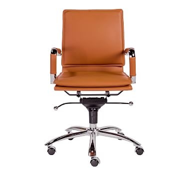 Chalmers Low Back Desk Chair, Cognac - Image 0