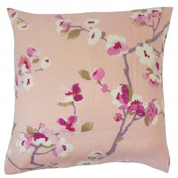 Dashania Floral Pillow Flamingo - 20" x 20" - Down Insert - Image 0