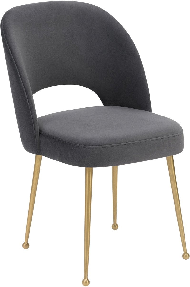 Swell Dark Grey Velvet Chair - Image 0