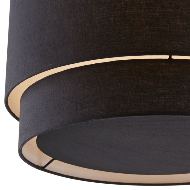 Meryl Arc Brass Floor Lamp with Black Shade - Image 4