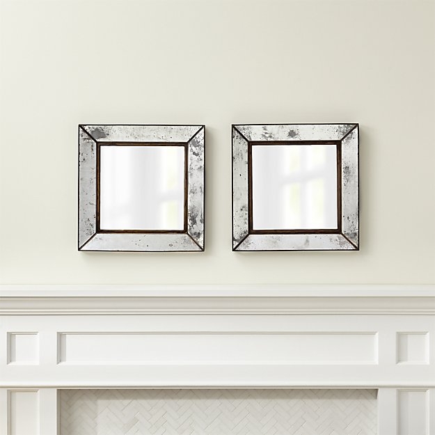 Set of 2 Dubois Small Square Wall Mirrors - Image 1