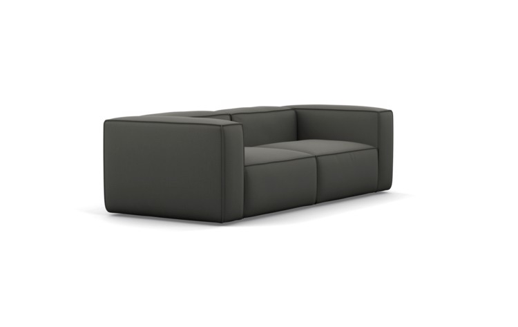 Gray Sofa in Charcoal Fabric - left high, right high - Image 1