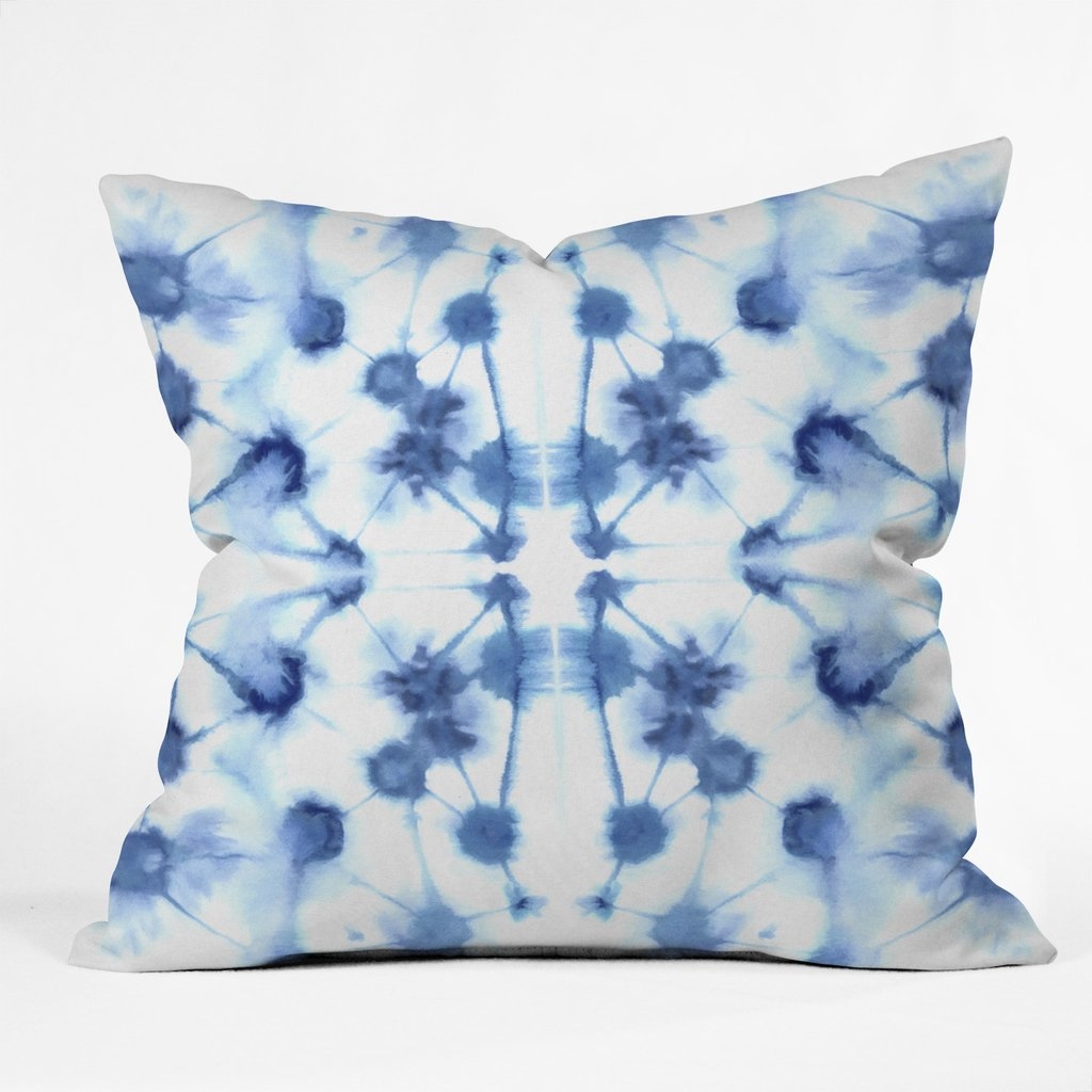 Mirrord Dye Blue Throw Pillow - 16"x16"  -With Insert - Image 0