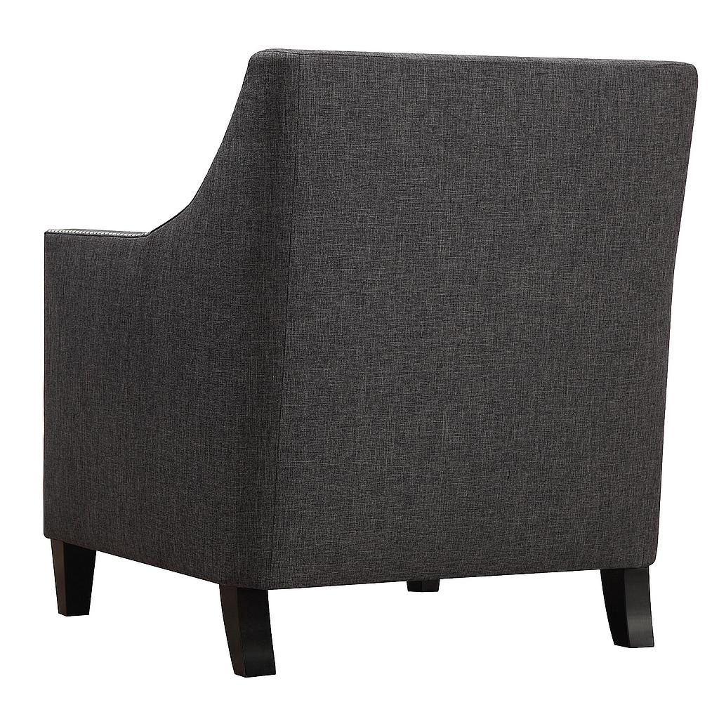 Zoey Dark Morgan Linen Chair - Image 1