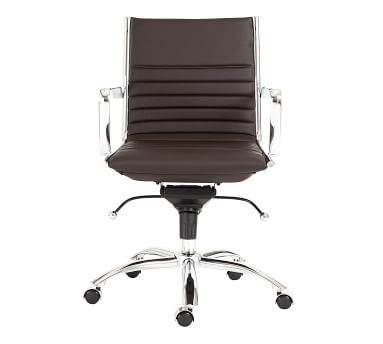 Fowler Low Back Desk Chair, White - Image 2