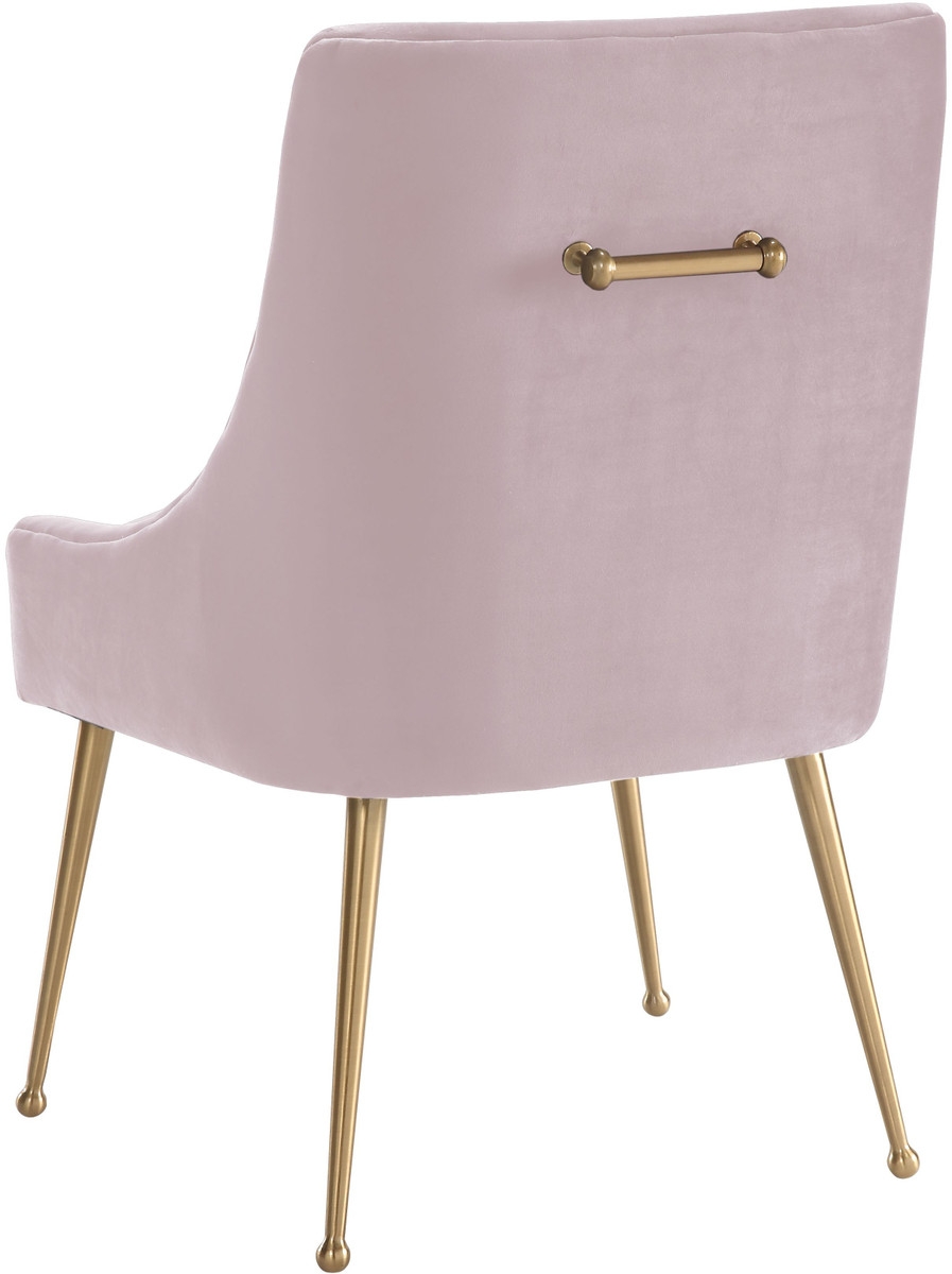 Skyler Blush Velvet Side Chair - Image 1