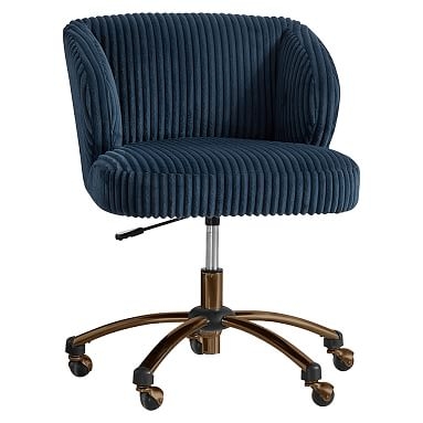 Wingback Swivel Desk Chair, Chamois Midnight (Quantities are Limited - Order Soon!) - Image 0