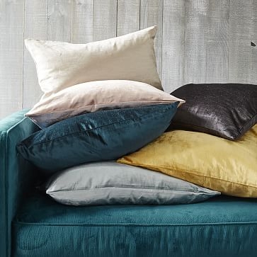 Cotton Luster Velvet Pillow Cover, 20"x20", Regal Blue - Image 2