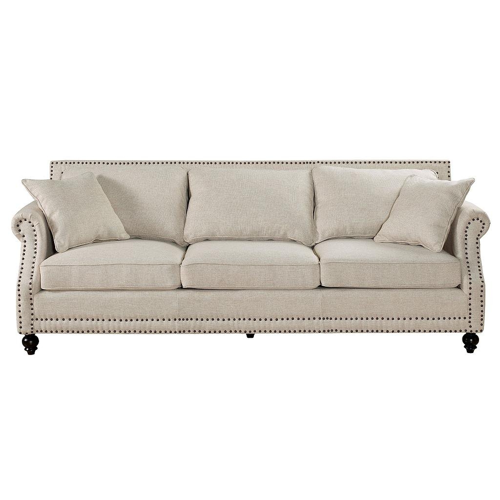 Ariana Beige Linen Sofa - Image 0