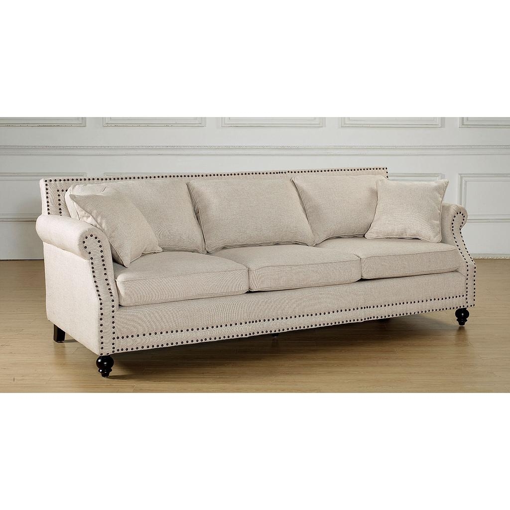 Ariana Beige Linen Sofa - Image 2