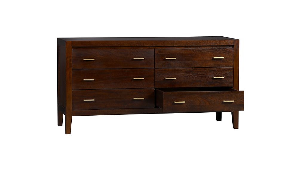 Dawson Dark Brown Wood 6-Drawer Dresser - Image 2