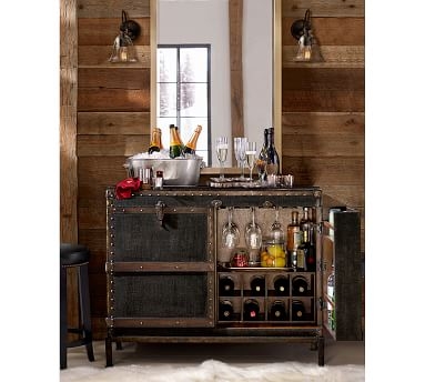 Ludlow 44.5" Trunk Bar Cabinet, Black - Image 2