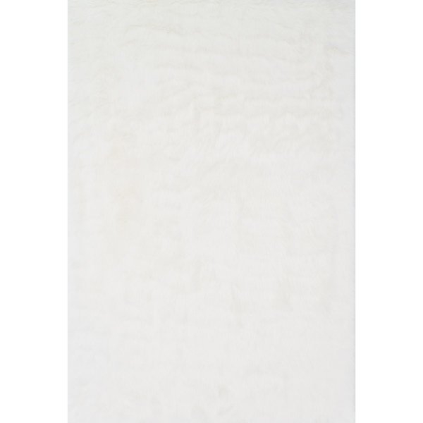 Jungle Faux Sheep Skin White Shag Rug - 7'6" x 9'6" - Image 0