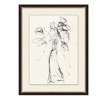 Gestural Figural Sketch I Framed Print, 20 x 26" - Image 1