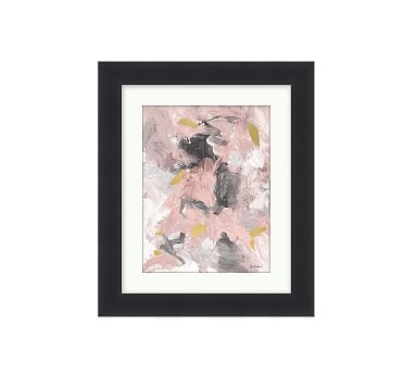 Pink Grey Gold Canvas Print, 11 x 13", Matte Black - Image 1