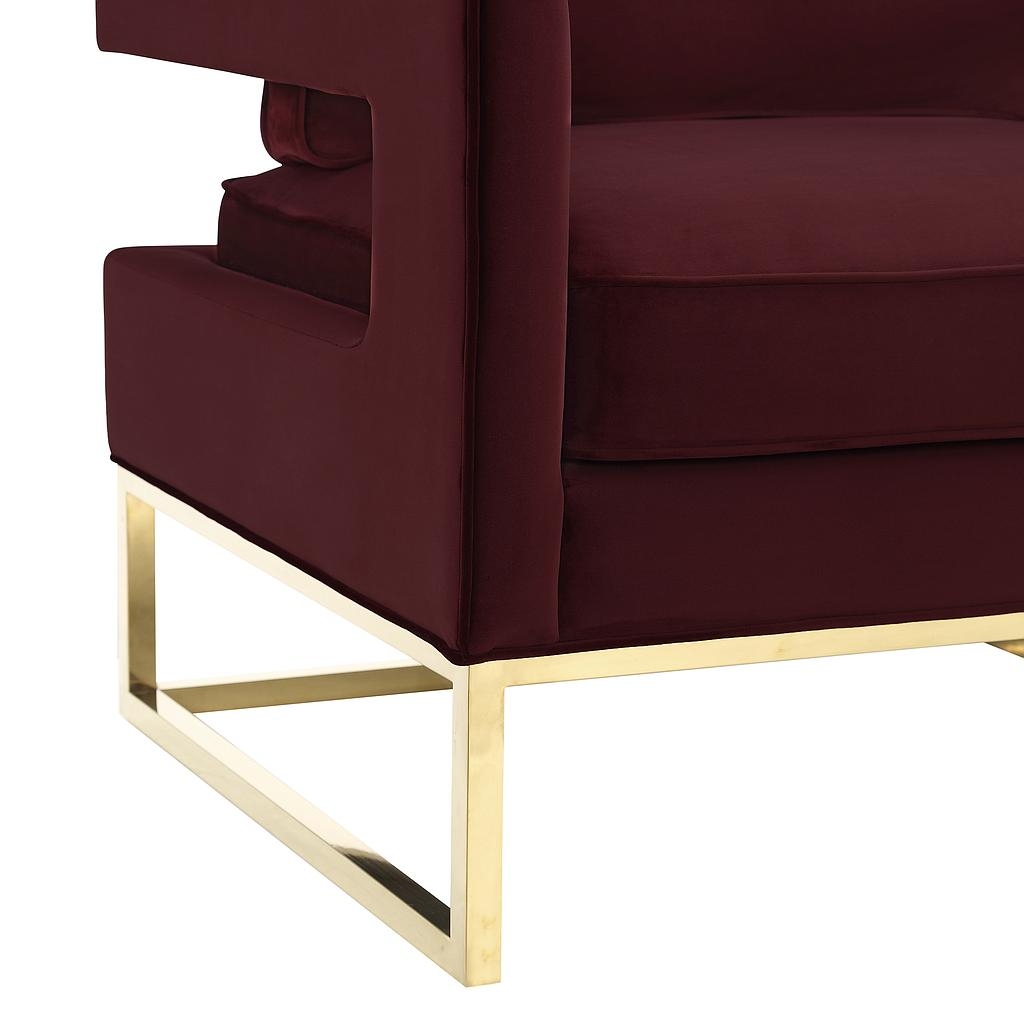 Zoie Chair,  Maroon - Image 3