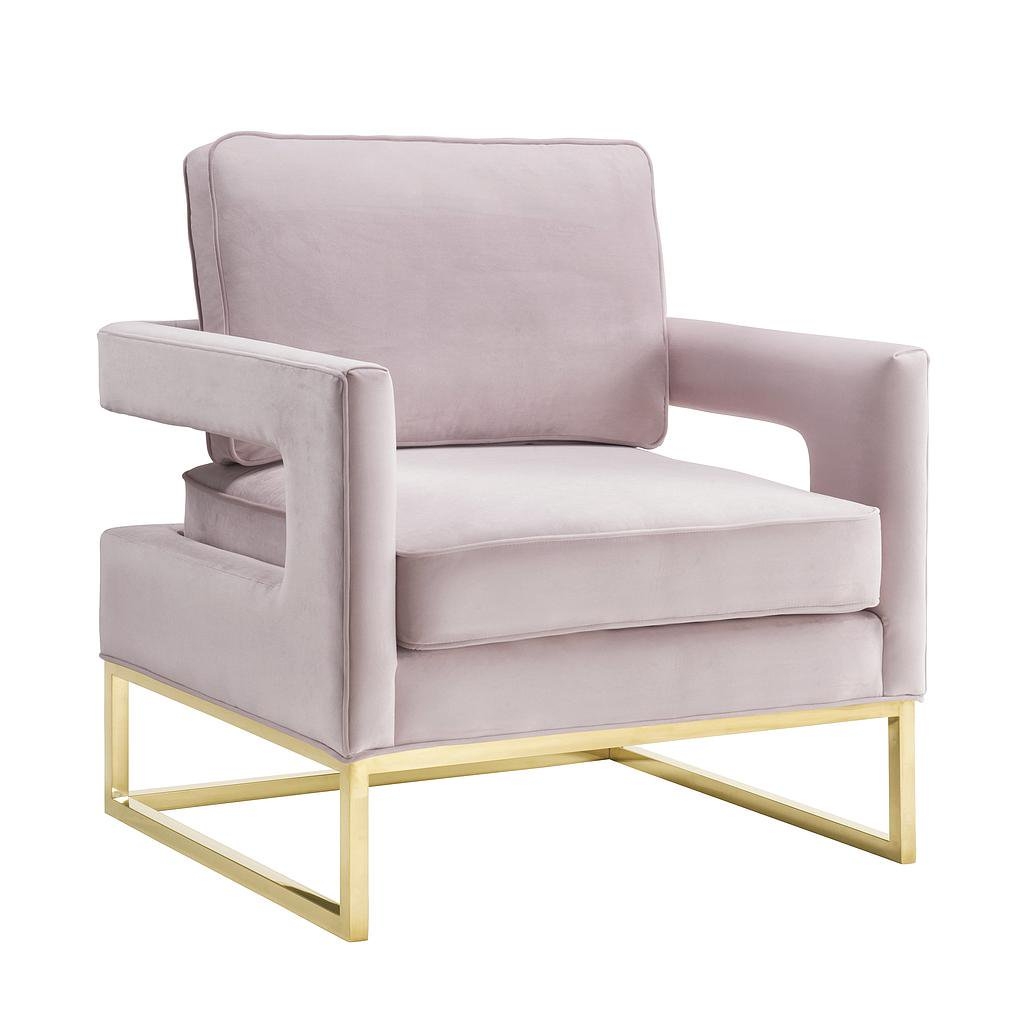 Aubrey Blush Velvet Chair - Image 0