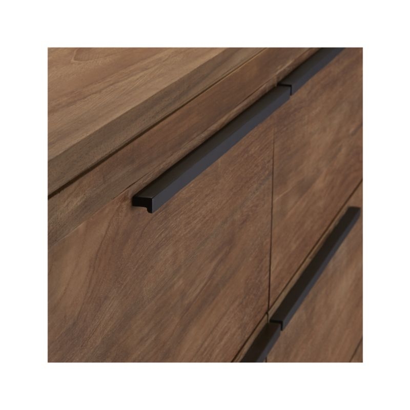 Linea Natural Teak Wood 6-Drawer Dresser - Image 4