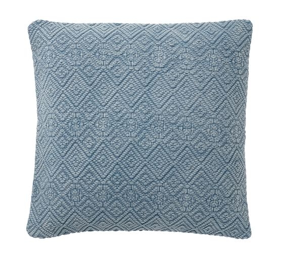 Washed Diamond Pillow Cover, 20", Blue Dusk - Image 1