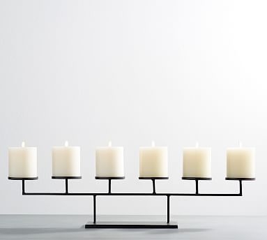 Row Centerpiece Candleholder, Bronze Pillar - Multi - Image 0