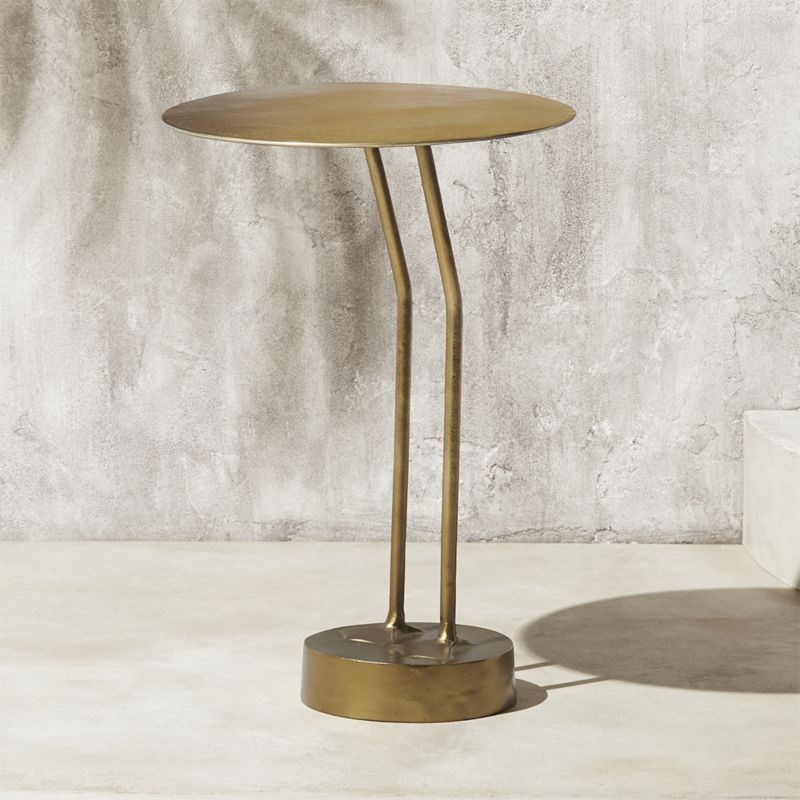 Brass Bird Outdoor Patio Side Table - Image 2