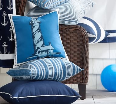 Melilla Indoor/Outdoor Pillow, 20", Blue Multi - Image 2