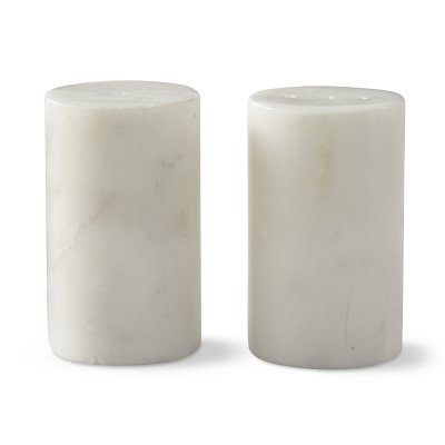 White Marble Salt & Pepper Shakers - Image 0