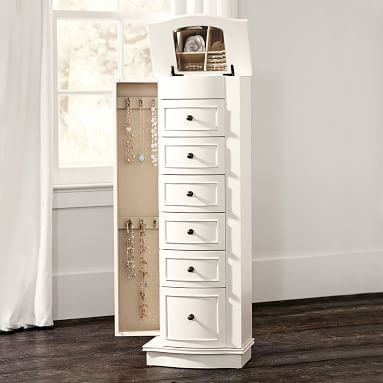 Chelsea Large Jewelry Armoire, Simply White - Image 1
