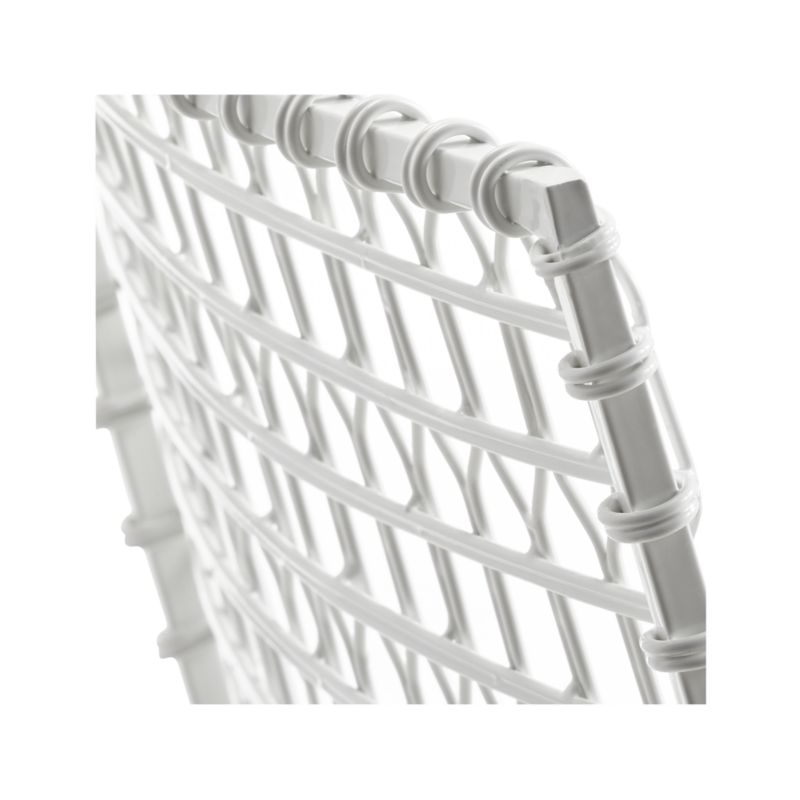 Tig Indoor/Outdoor White Metal Dining Chair - Image 3