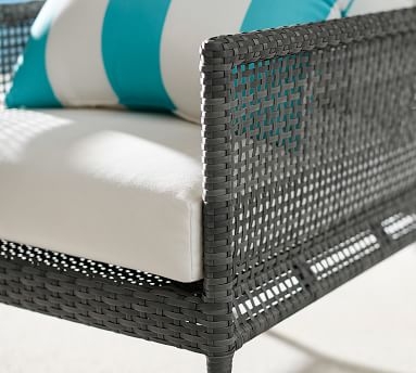 Cammeray All-Weather Wicker Lounge Chair with Cushion, Gray - Image 1