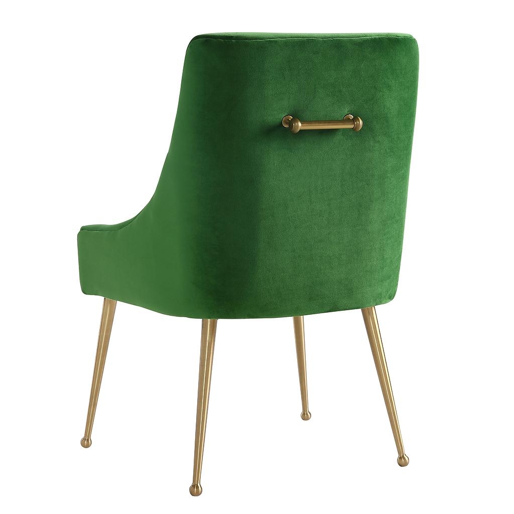 Beatrix Green Velvet Side Chair - Image 2