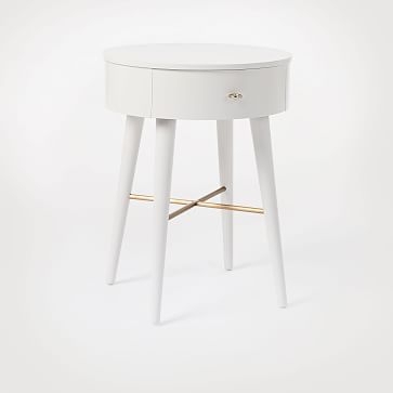 Penelope Nightstand, Small, Oyster, White Glove - Image 1