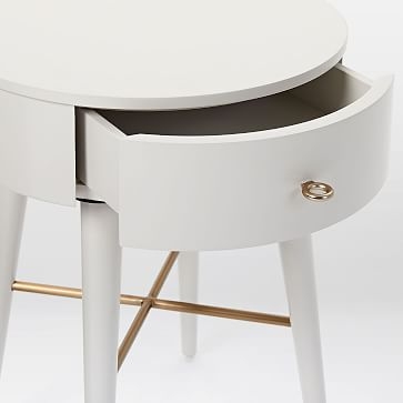 Penelope Nightstand, Small, Oyster, White Glove - Image 2