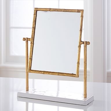 Gold Bamboo Vanity Mirror - Image 0