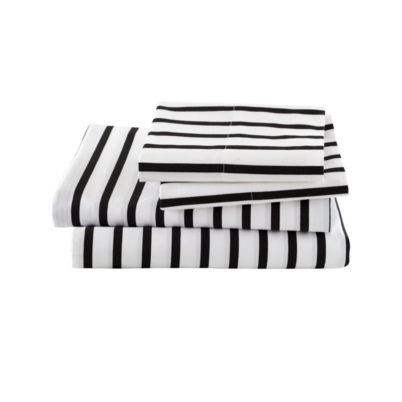 Organic Black Stripe Queen sheet Set - Image 3