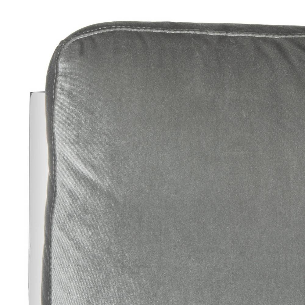 Walden Modern Tufted Velvet Chrome Accent Chair - Light Grey  - Arlo Home - Image 8
