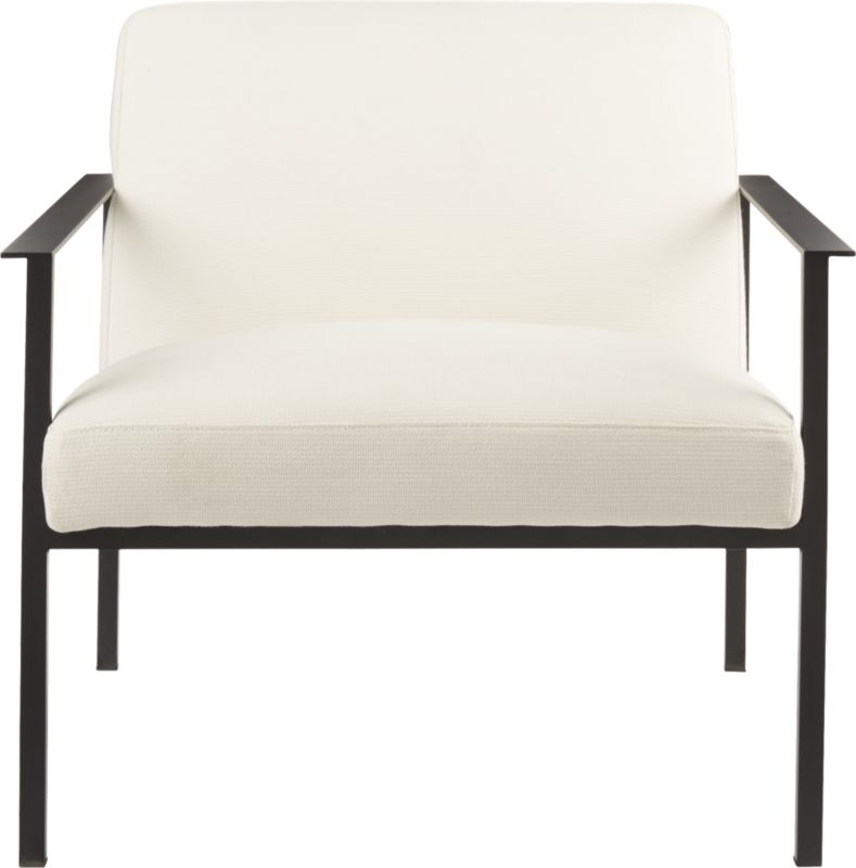Cue White Chair with Black Legs - Image 1