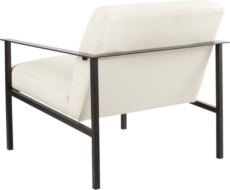 Cue White Chair with Black Legs - Image 2