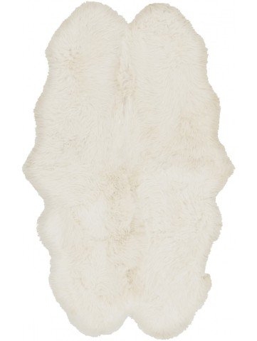ALMA SHEEPSKIN RUG, WHITE - 2x6 - Image 0