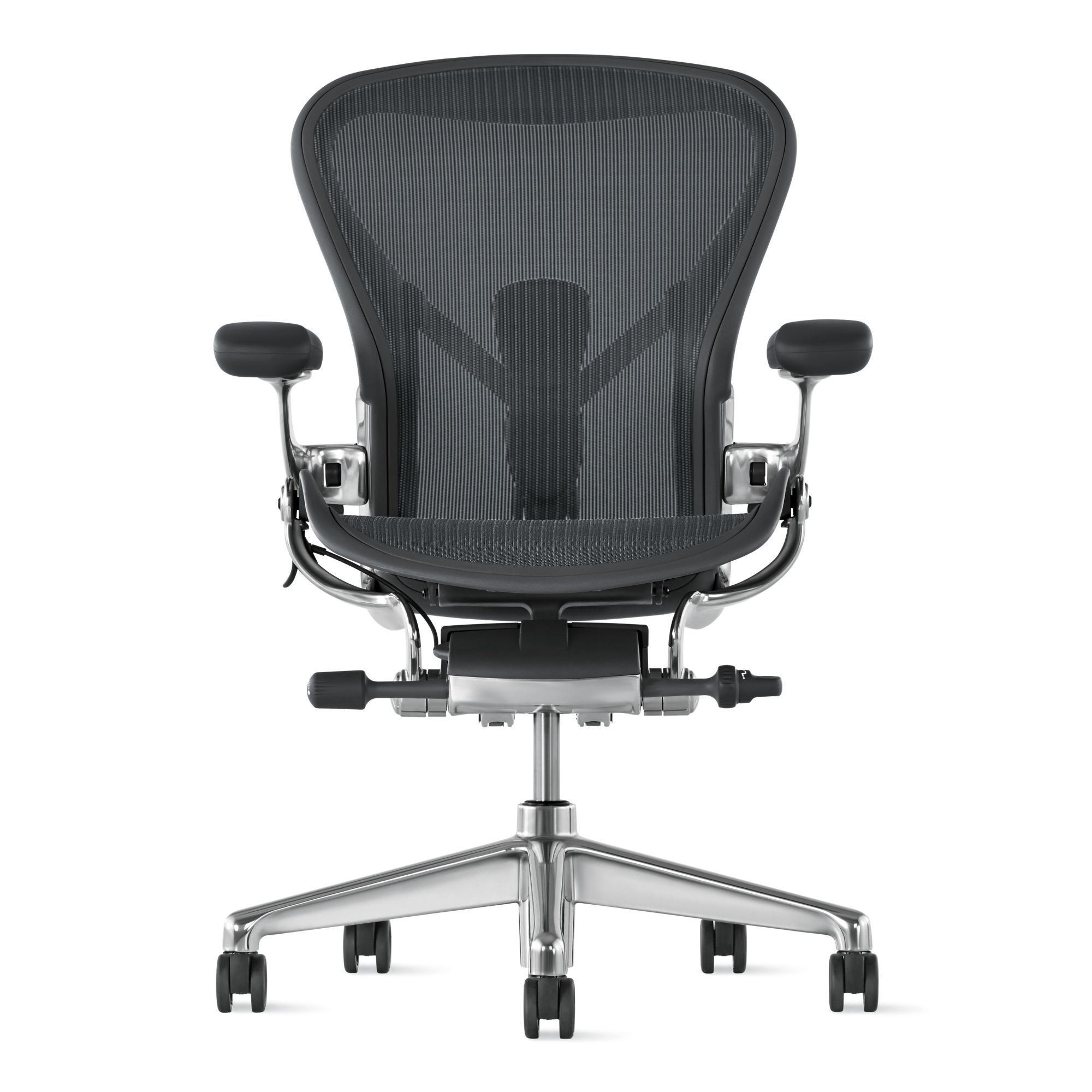 Aeron® Chair,  Frame / Base: Mineral / Satin Aluminum,  Size: Size C - Large,  Armpad: Standard  - Image 0