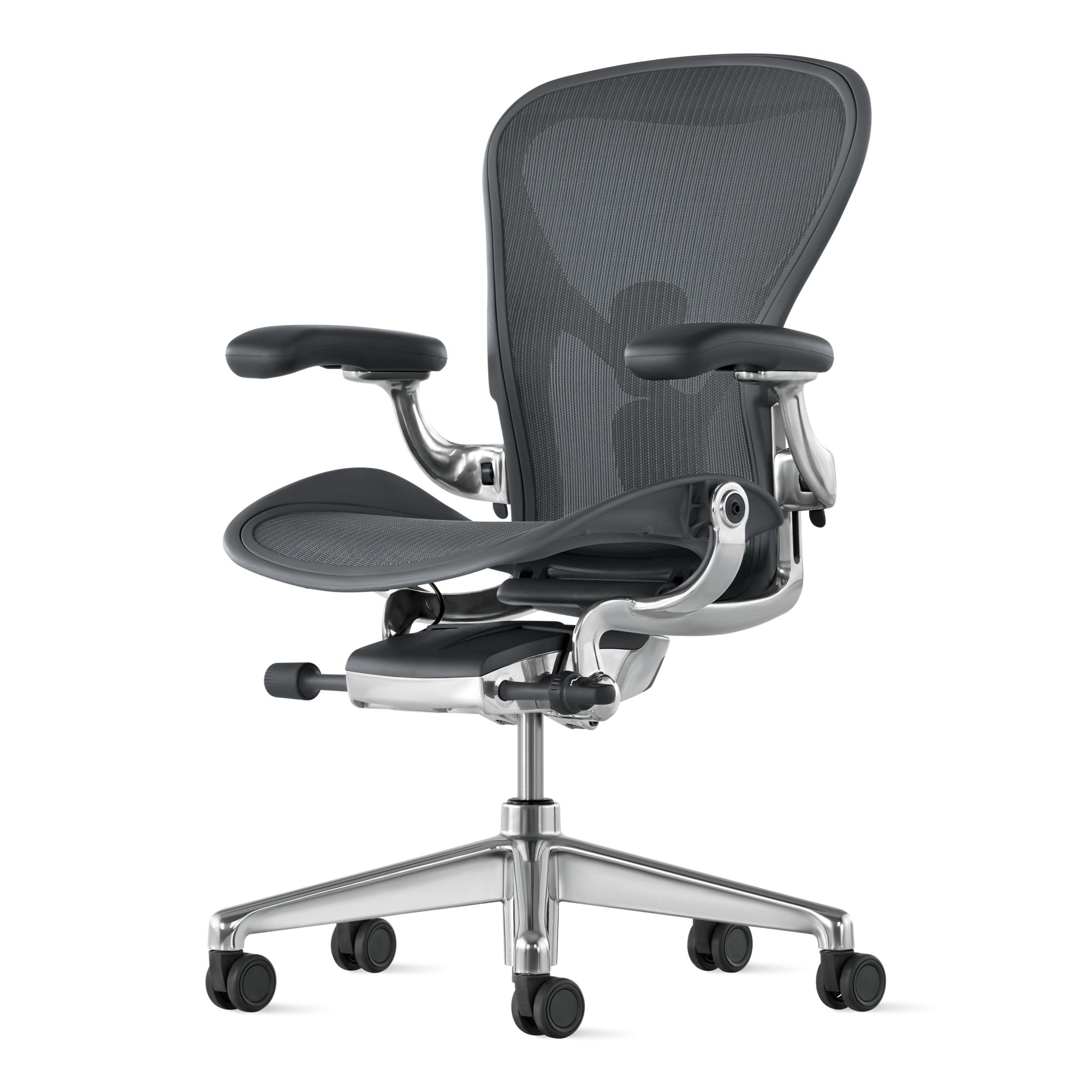 Aeron® Chair,  Frame / Base: Mineral / Satin Aluminum,  Size: Size C - Large,  Armpad: Standard  - Image 1