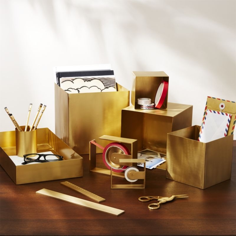 2-Piece Large Solid Brass Studio Storage Box Set - Image 3
