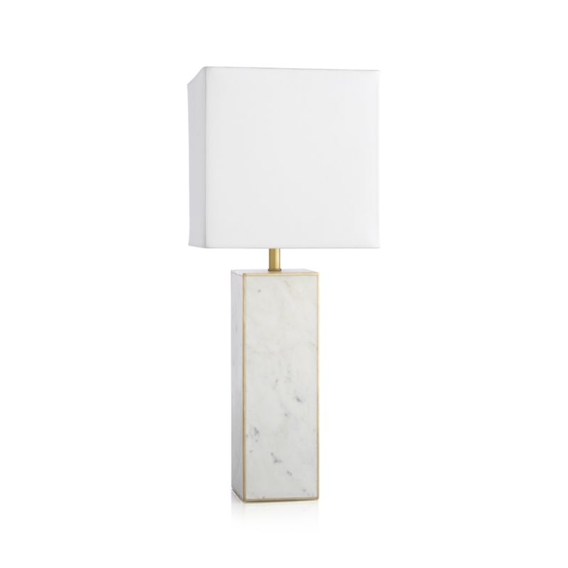 Adele White Marble Table Lamp - Image 2